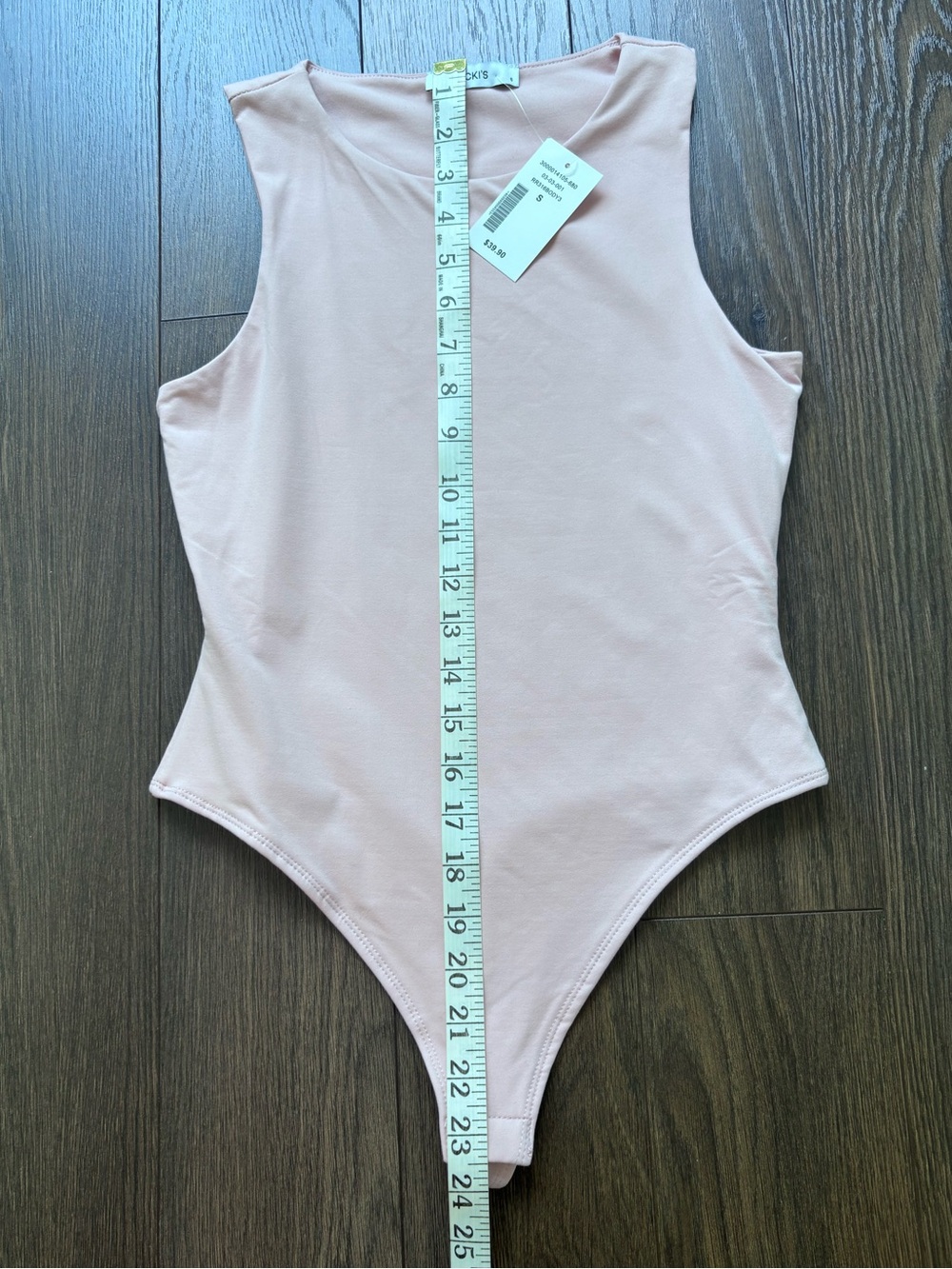 Pale Pink Sleeveless Bodysuit Size Small (NWT) - Picture 5 of 5